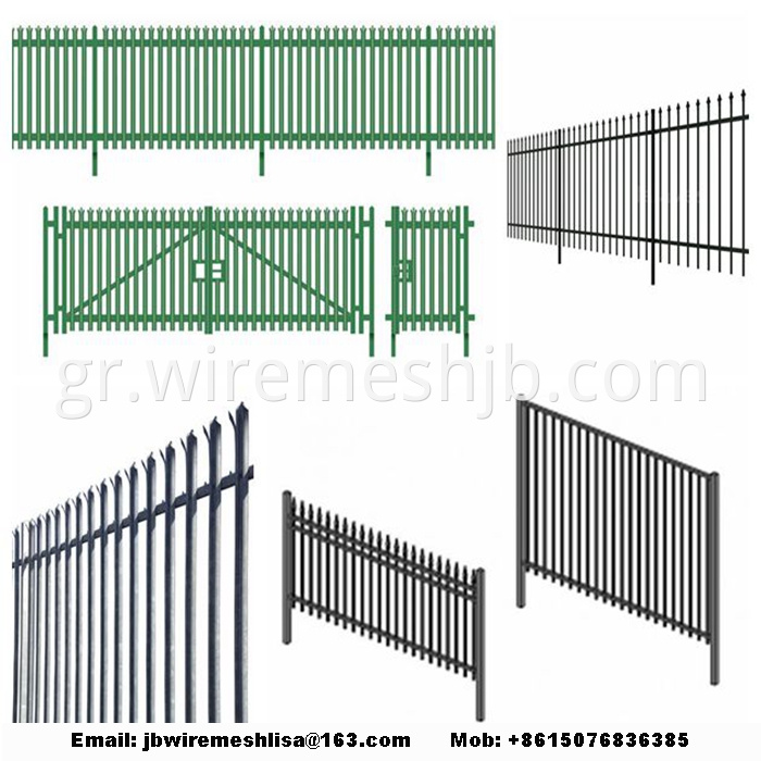 Powder Coated And Galvanized Palisade Fence Panels